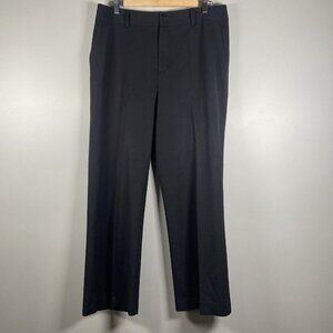 LAUREN Ralph Lauren Black Adelle Straight Leg Wool Blend Trouser Pants- Size 10